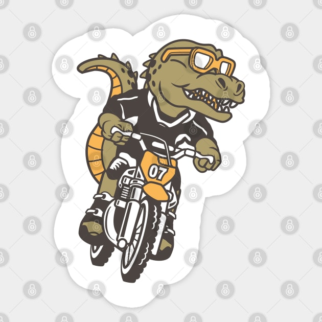 Crocodile motocross Sticker by ShirtyLife